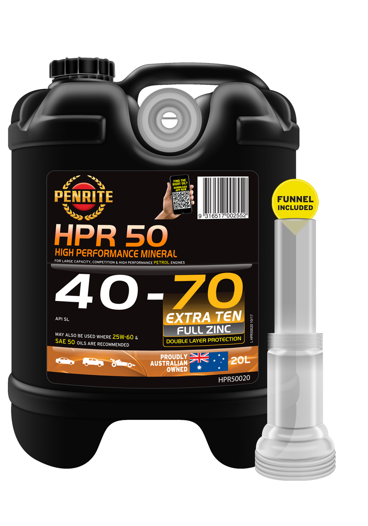 HPR 50 40-70 (Mineral) - Penrite 20L