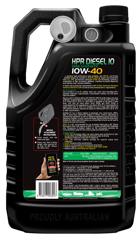 HPR DIESEL 10 10W-40 (SEMI SYN) - Penrite