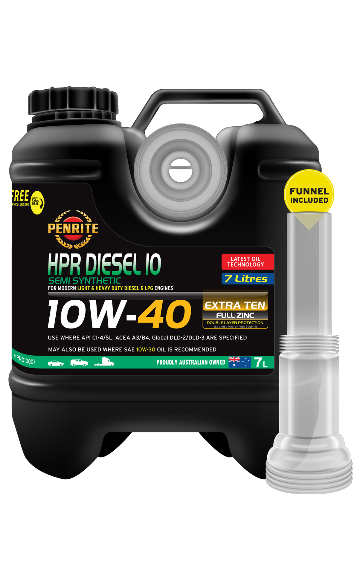 HPR DIESEL 10 10W-40 (SEMI SYN) - Penrite 7L