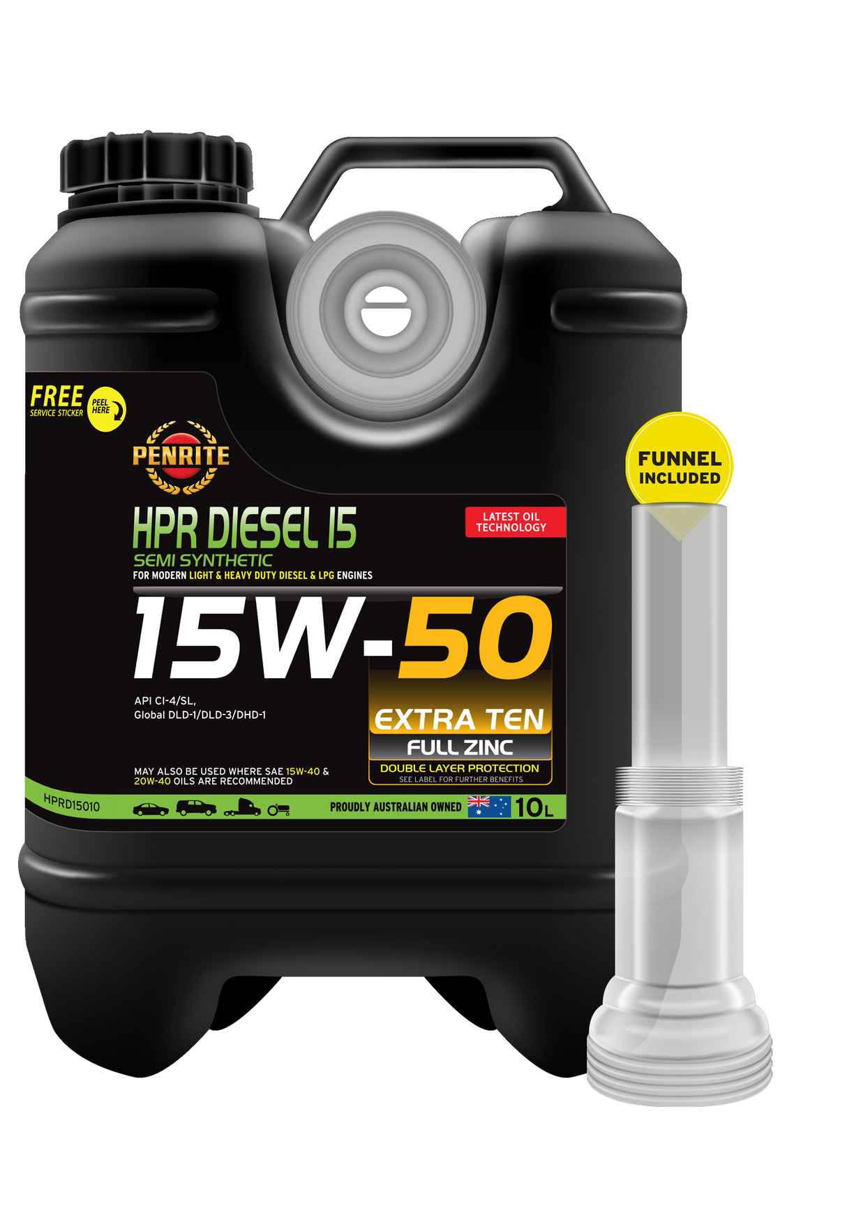 HPR DIESEL 15 15W-50 (SEMI SYN) - Penrite 10L