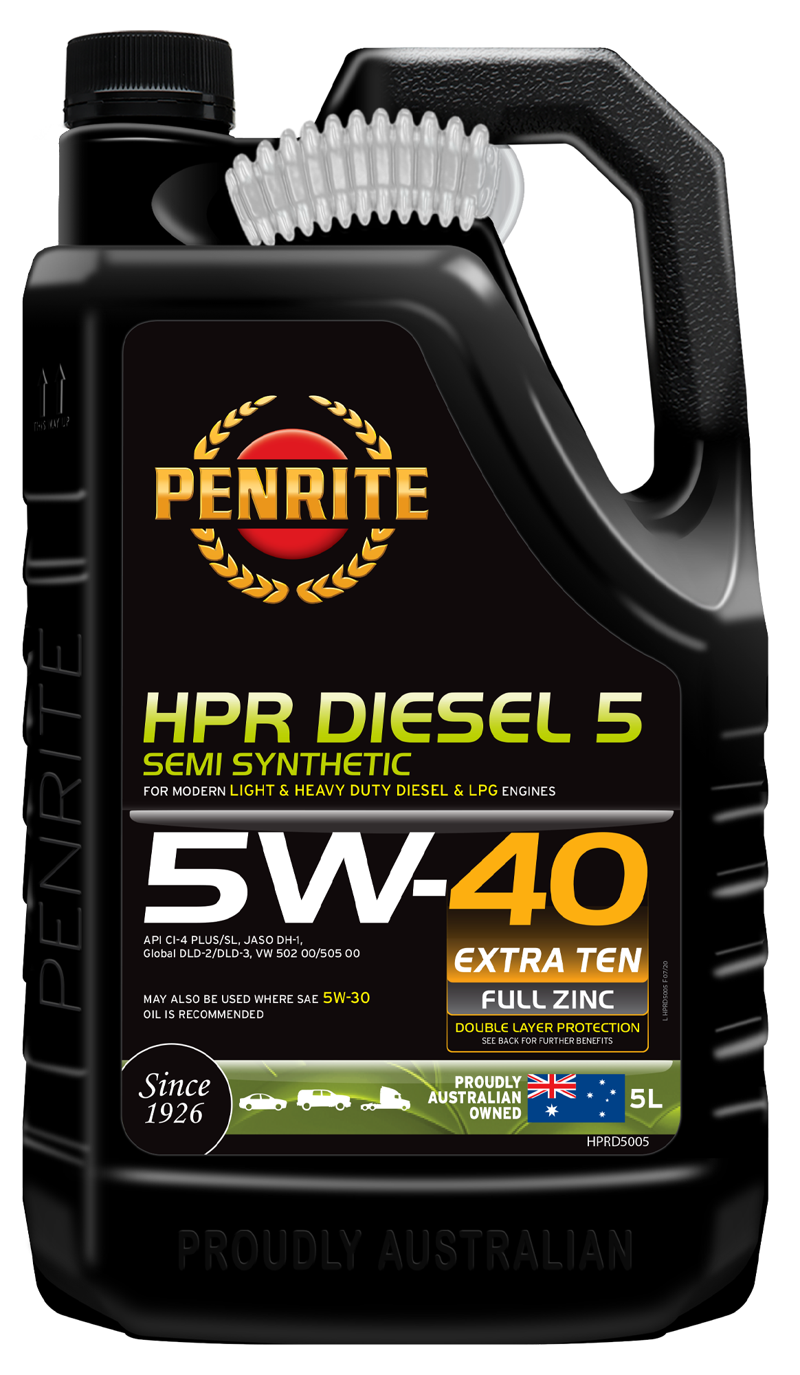 HPR DIESEL 5 5W-40 (SEMI SYN) - Penrite 5L