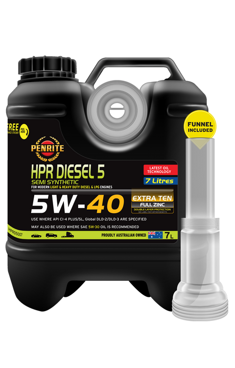 HPR DIESEL 5 5W-40 (SEMI SYN) - Penrite 7L