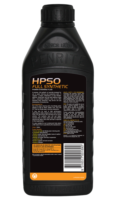 HPSO (Honda Power Steering Oil) 1L - Penrite | Universal Auto Spares