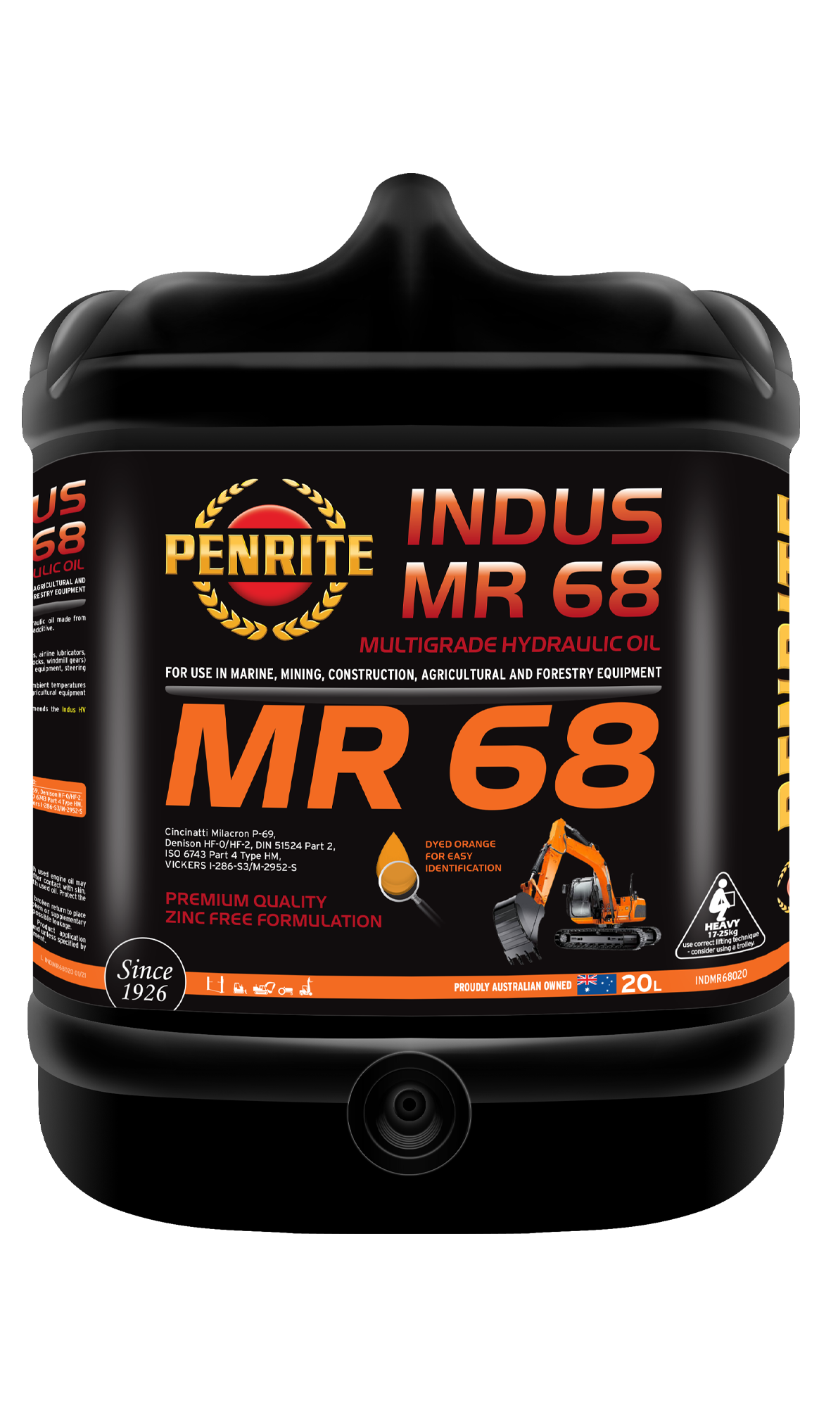 INDUS MR 68 (Zinc Free) 20L - Penrite