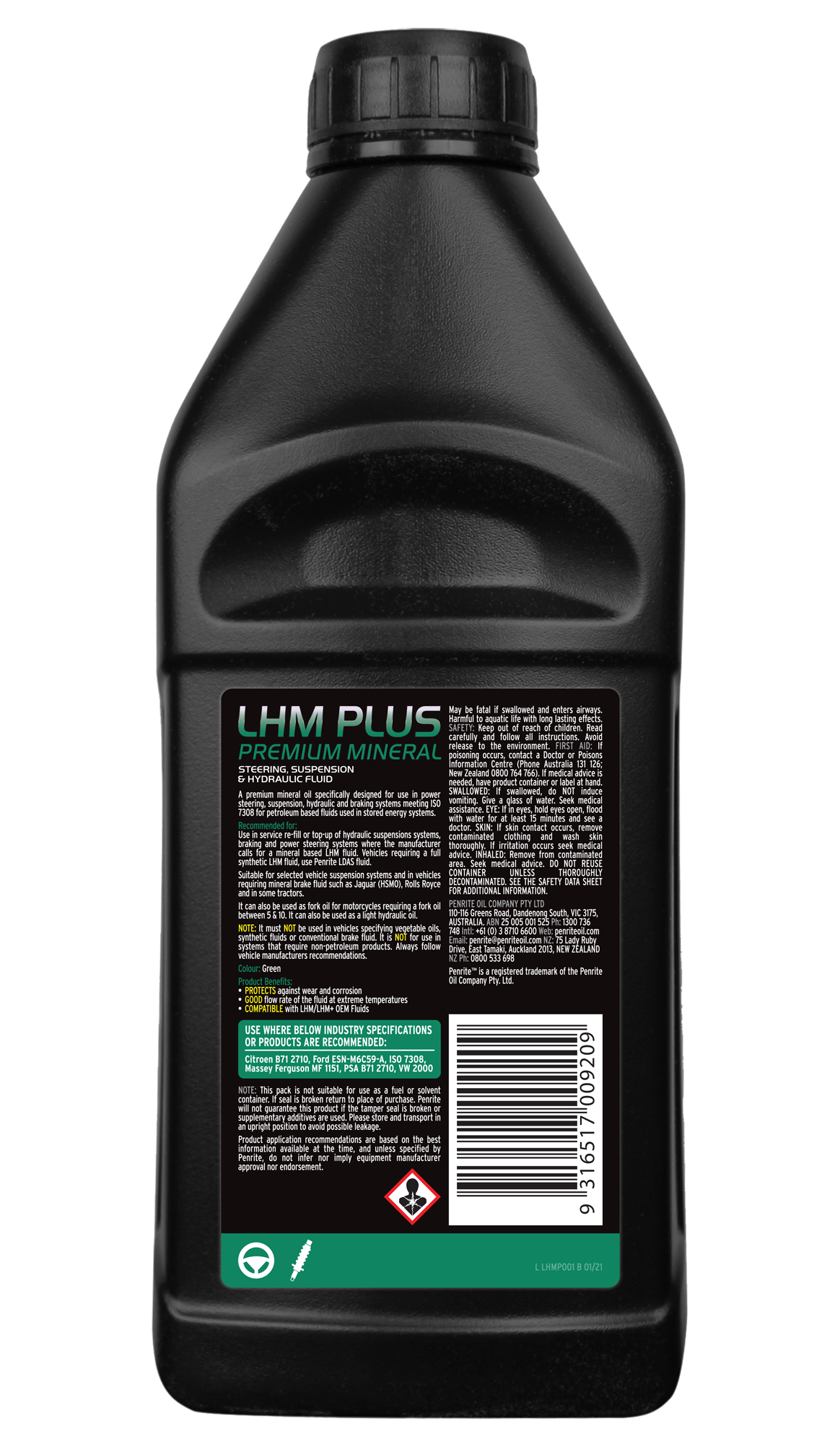 LHM Plus Premium Mineral 1L - Penrite | Universal Auto Spares