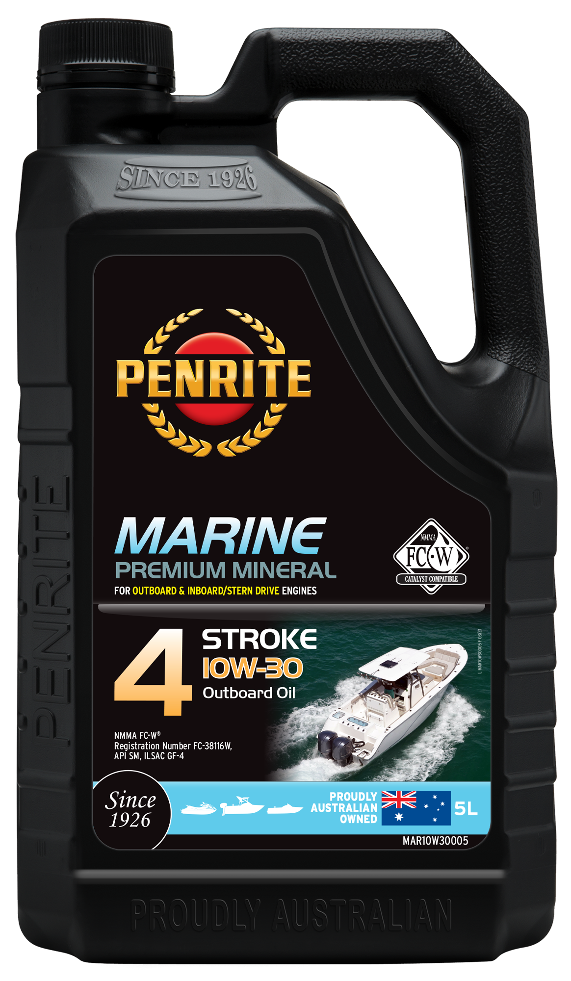 Marine Outboard 4 Stroke 10W-30 (Mineral) - Penrite 5L