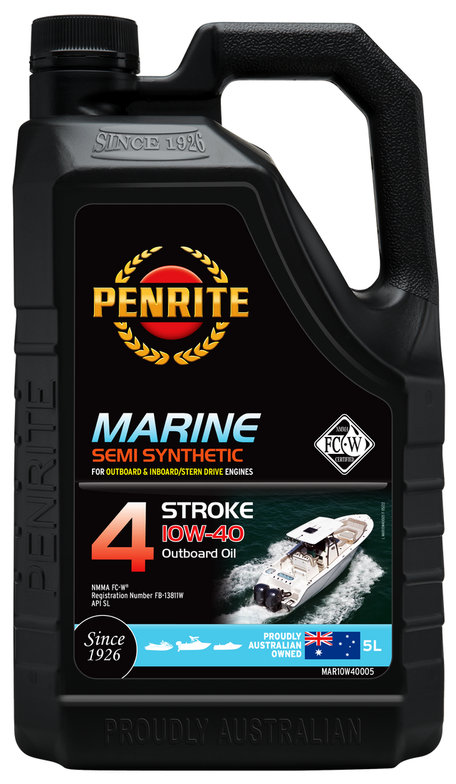 Marine Outboard 4 Stroke 10W-40 (Semi Syn.) - Penrite | Universal Auto Spares