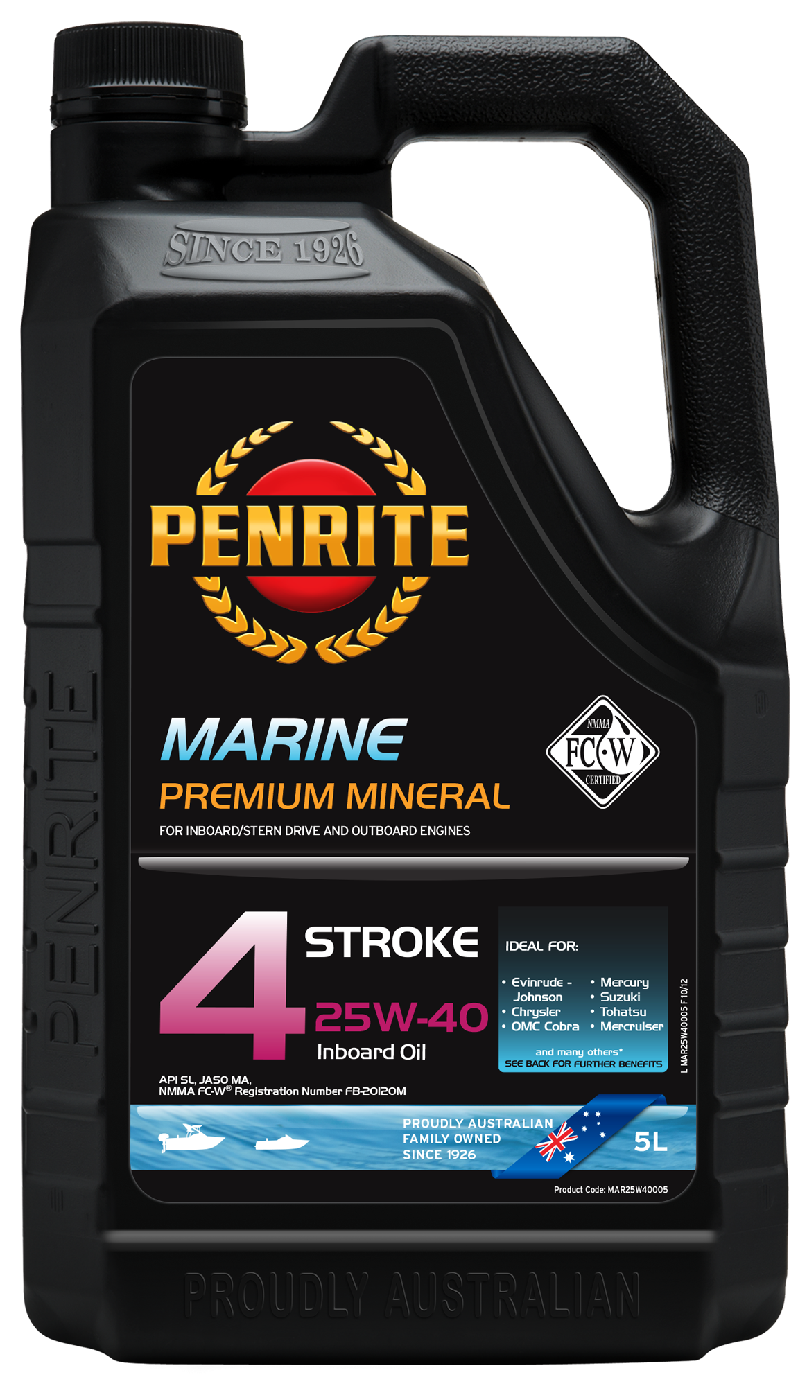 Marine Inboard 4 Stroke 25W-40 (Mineral) - Penrite 5L