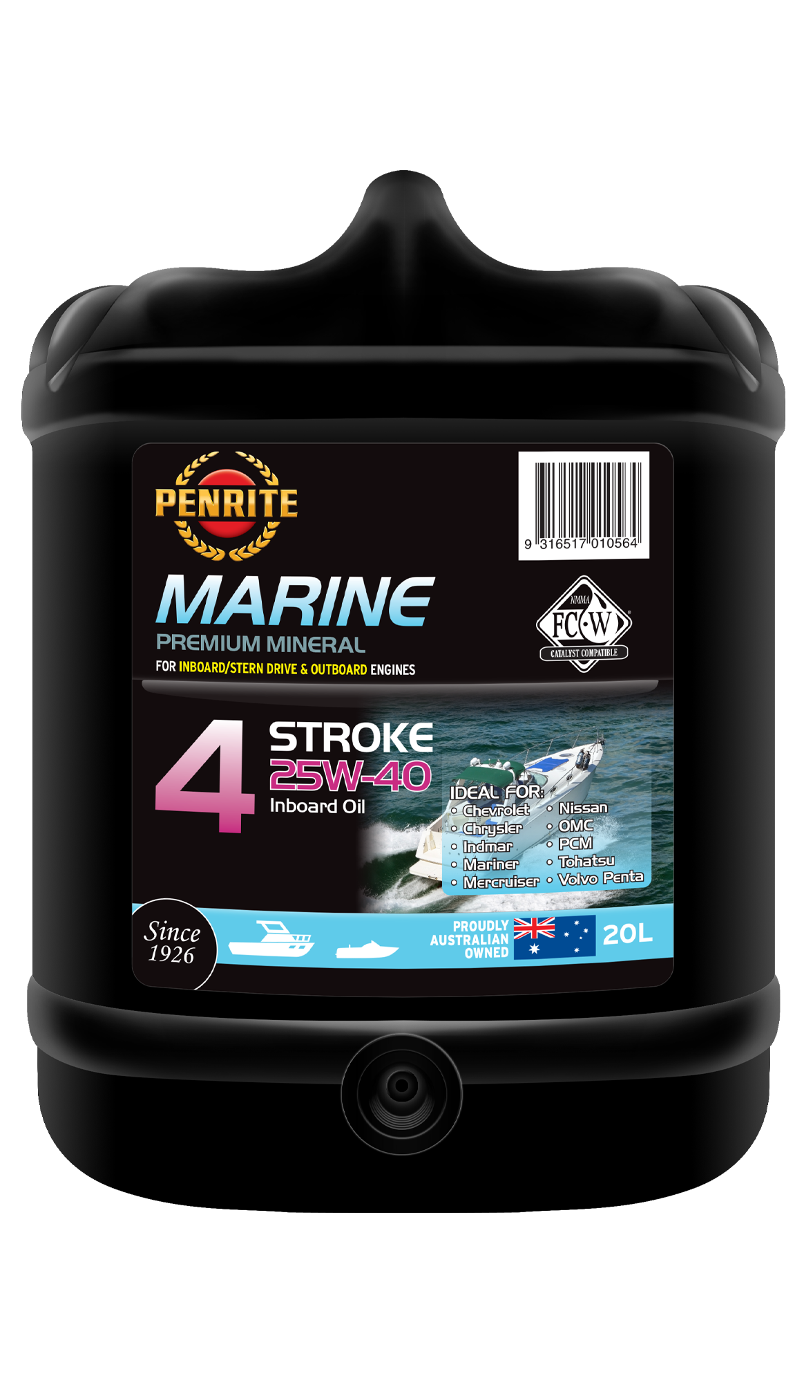 Marine Inboard 4 Stroke 25W-40 (Mineral) - Penrite | Universal Auto Spares