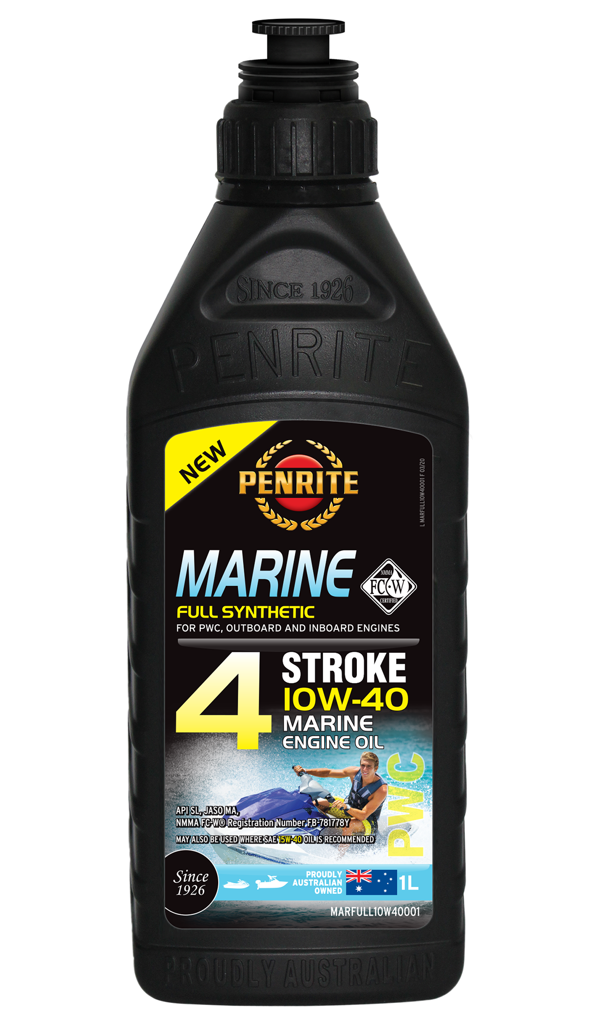 Marine Full Syn 10W-40 - Penrite 4 X 4 Litre (Carton Only)