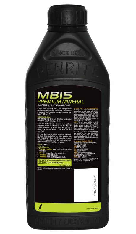 MB15 Suspension Fluid (Mineral) 1L - Penrite | Universal Auto Spares