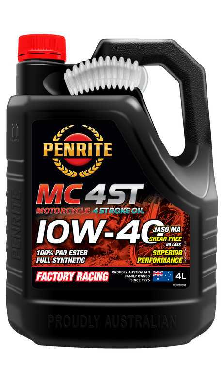 MC-4ST 10W-40 (100% PAO & ESTER) - Penrite 4 X 4 Litre (Carton Only) | Universal Auto Spares