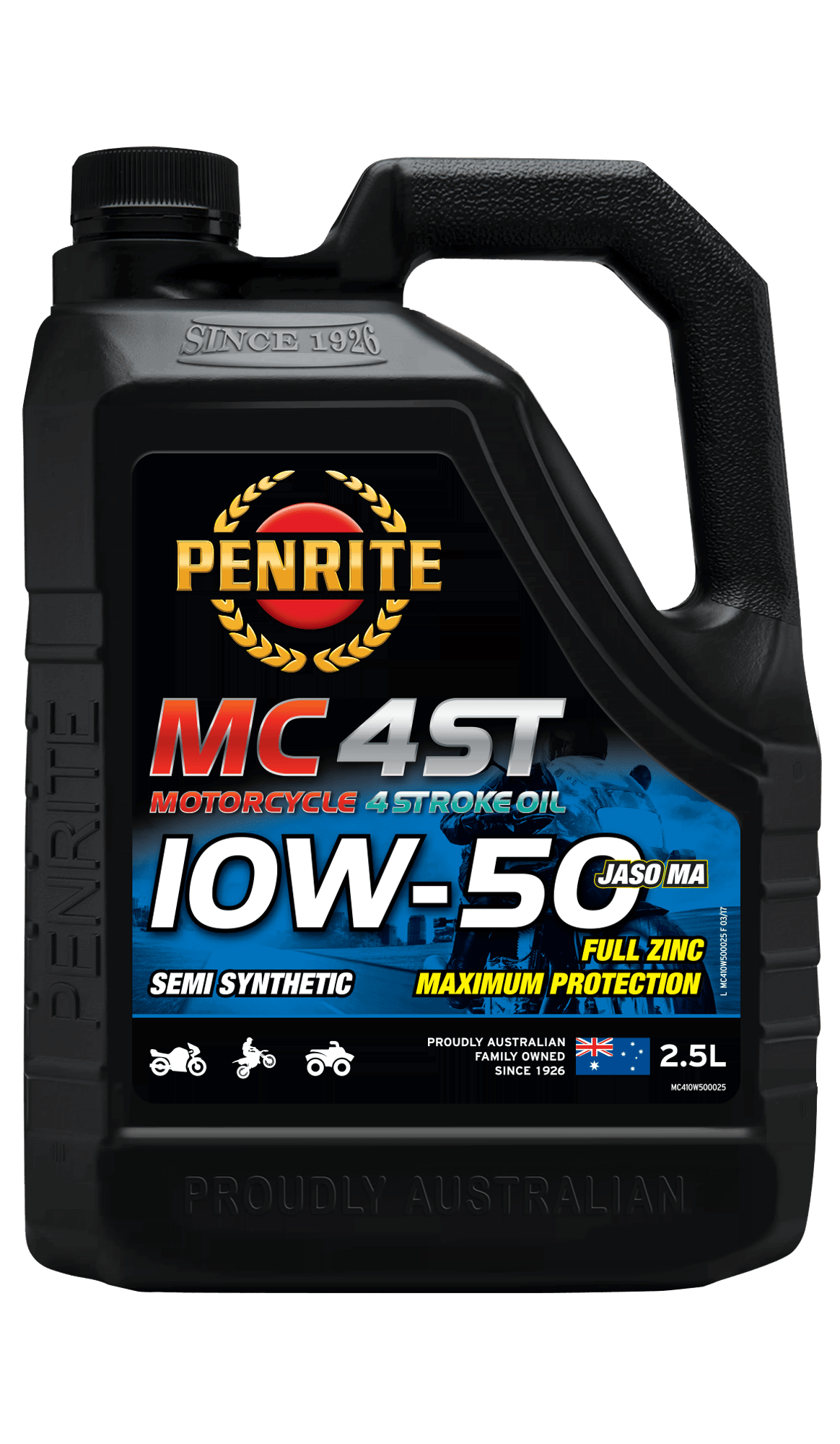 MC-4ST Semi Synthetic 10W-50 - Penrite  4 X 4 Litre (Carton Only) | Universal Auto Spares