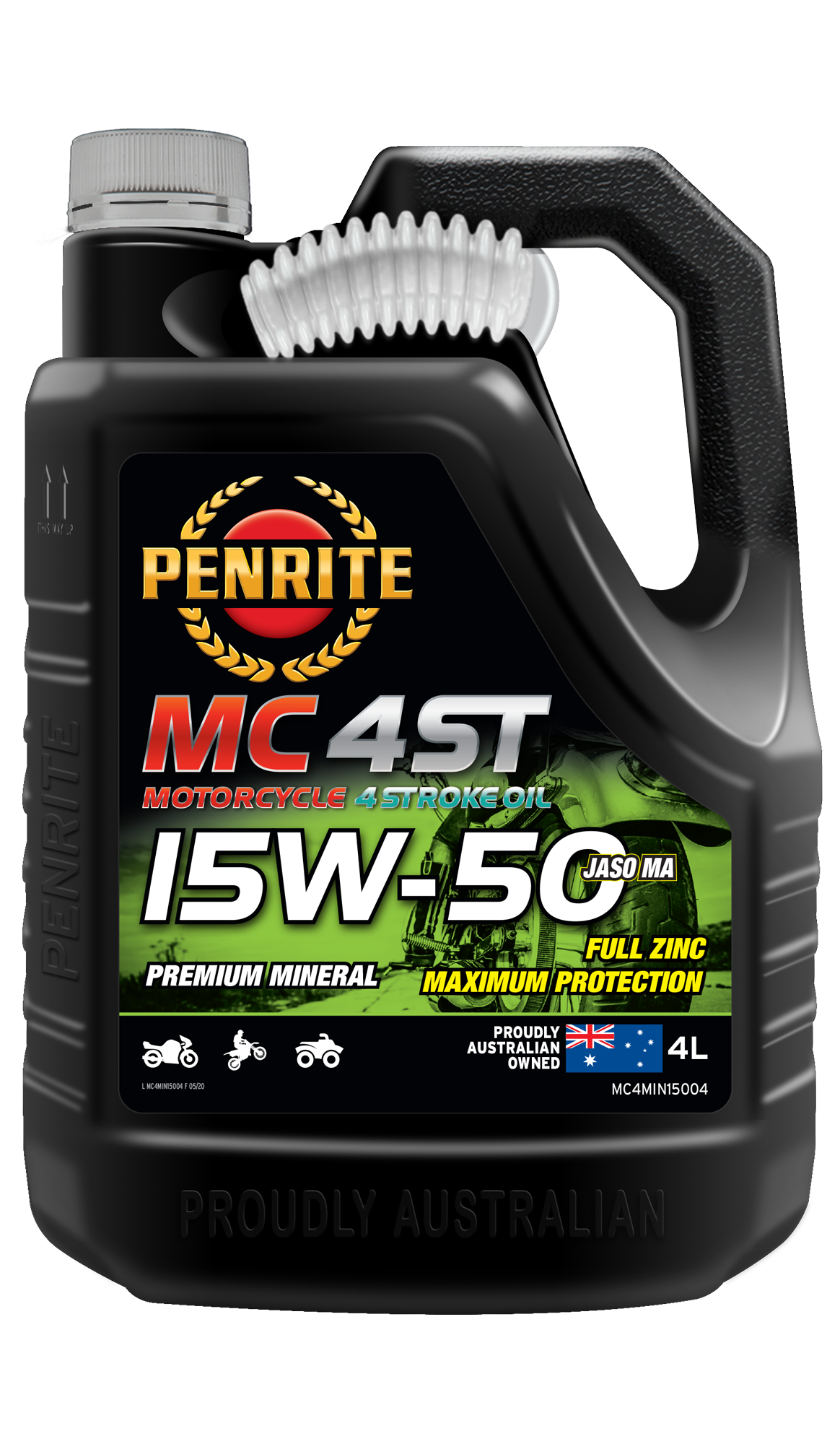 MC-4ST Mineral 15W-50 - Penrite   4 X 4 Litre (Carton Only) | Universal Auto Spares