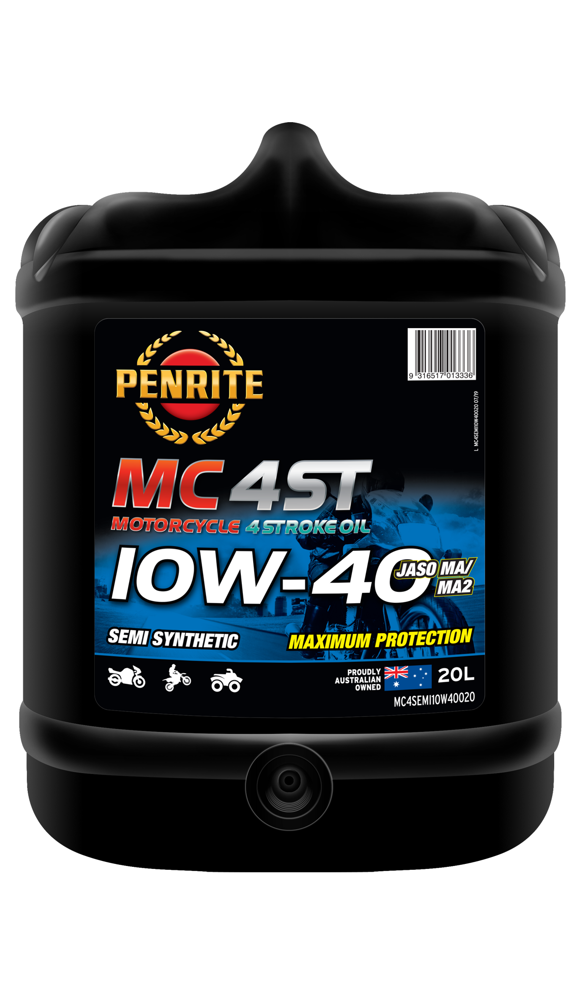 MC-4ST Semi Synthetic 10W-40 - Penrite  4 X 4 Litre (Carton Only) | Universal Auto Spares