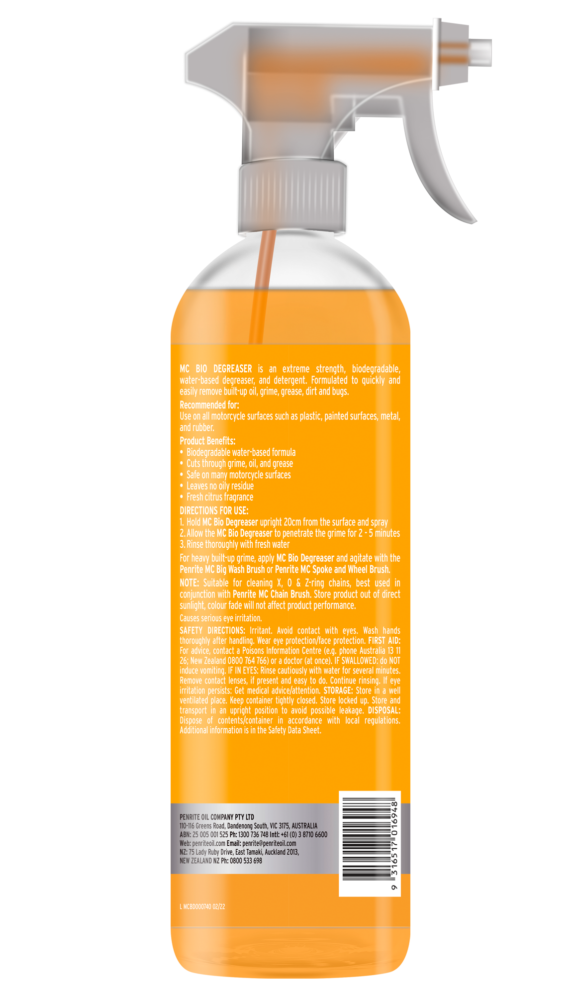 MC Bio Degreaser 740ml - Penrite
