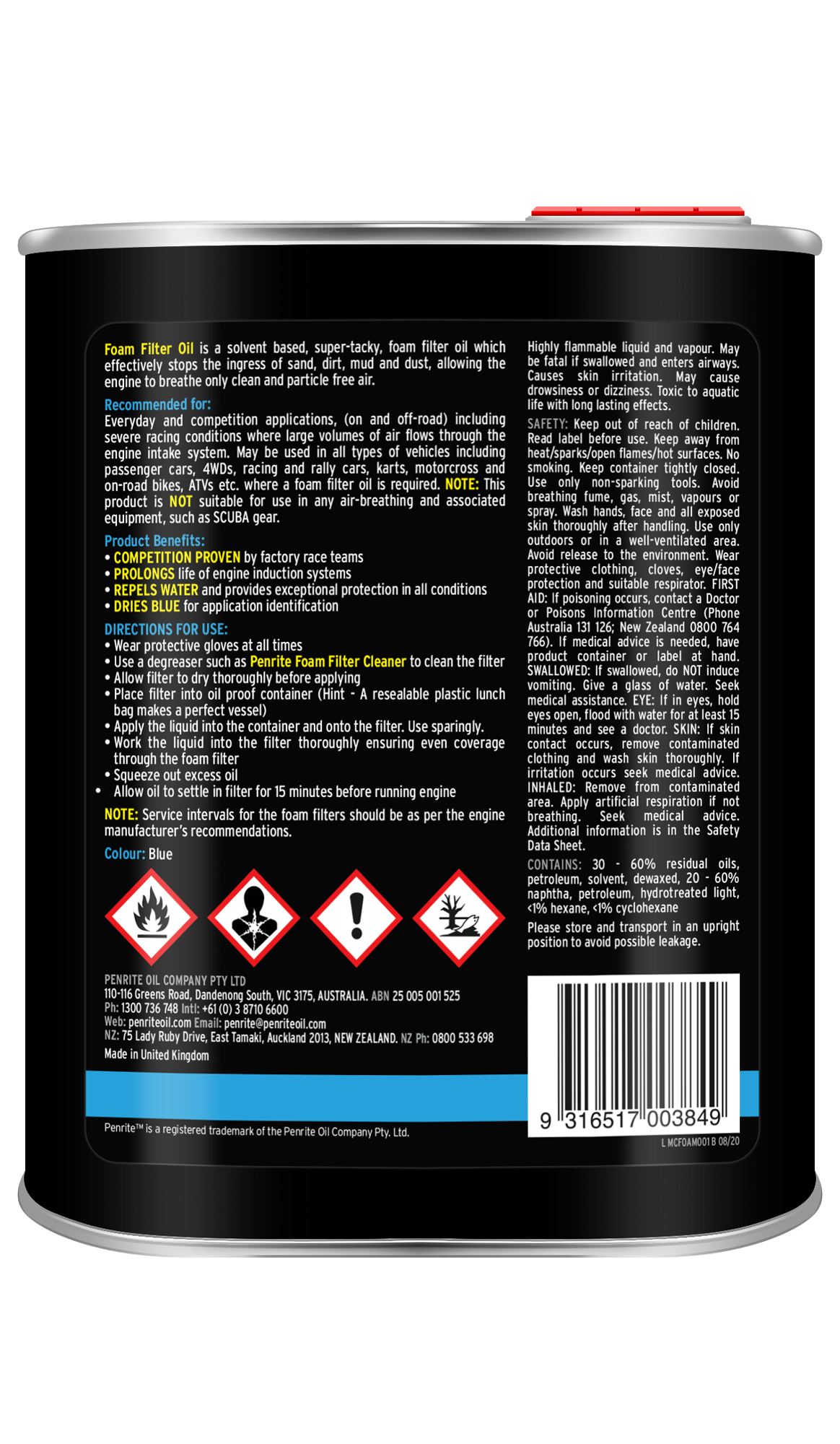 Foam Filter Oil (Liquid) 1L - Penrite