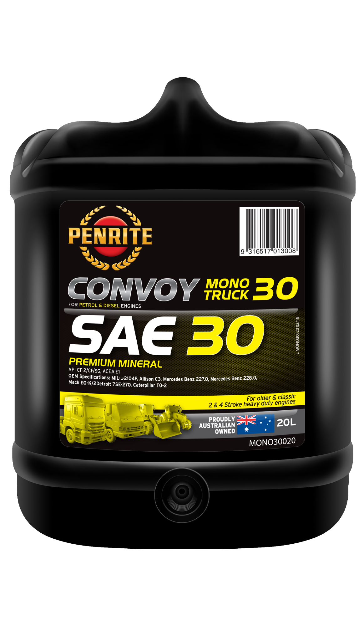 CONVOY MONO TRUCK 30 (Mineral) 20L - Penrite