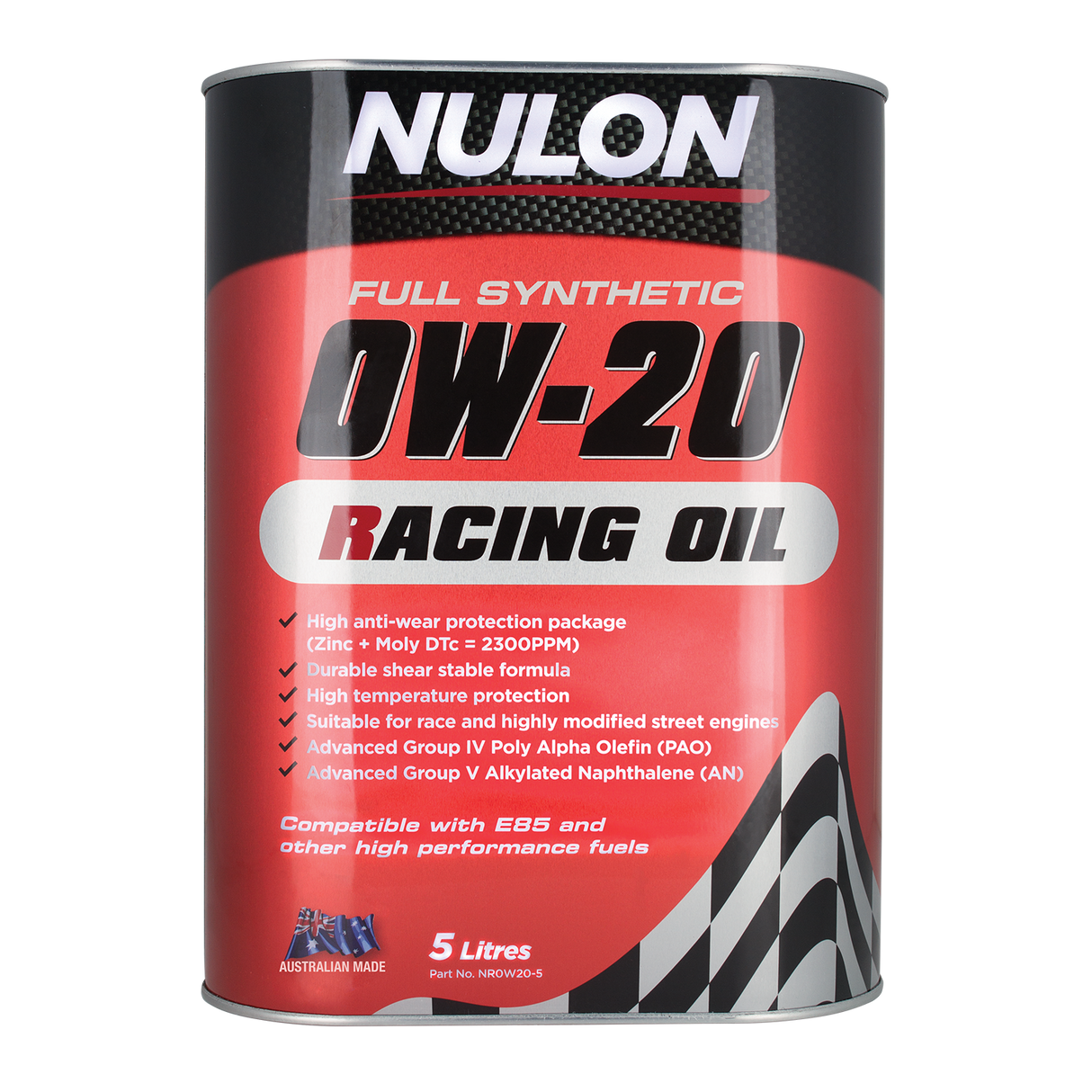 Full Synthetic 0W-20 Racing Oil - Nulon 5L