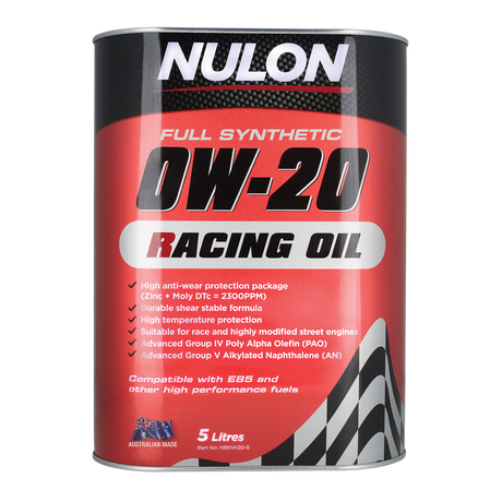 Full Synthetic 0W-20 Racing Oil - Nulon 5L