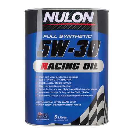 Full Synthetic 5W-30 Racing Oil - Nulon 5L