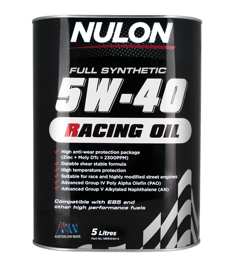 Full Synthetic 5W-40 Racing Oil - Nulon | Universal Auto Spares