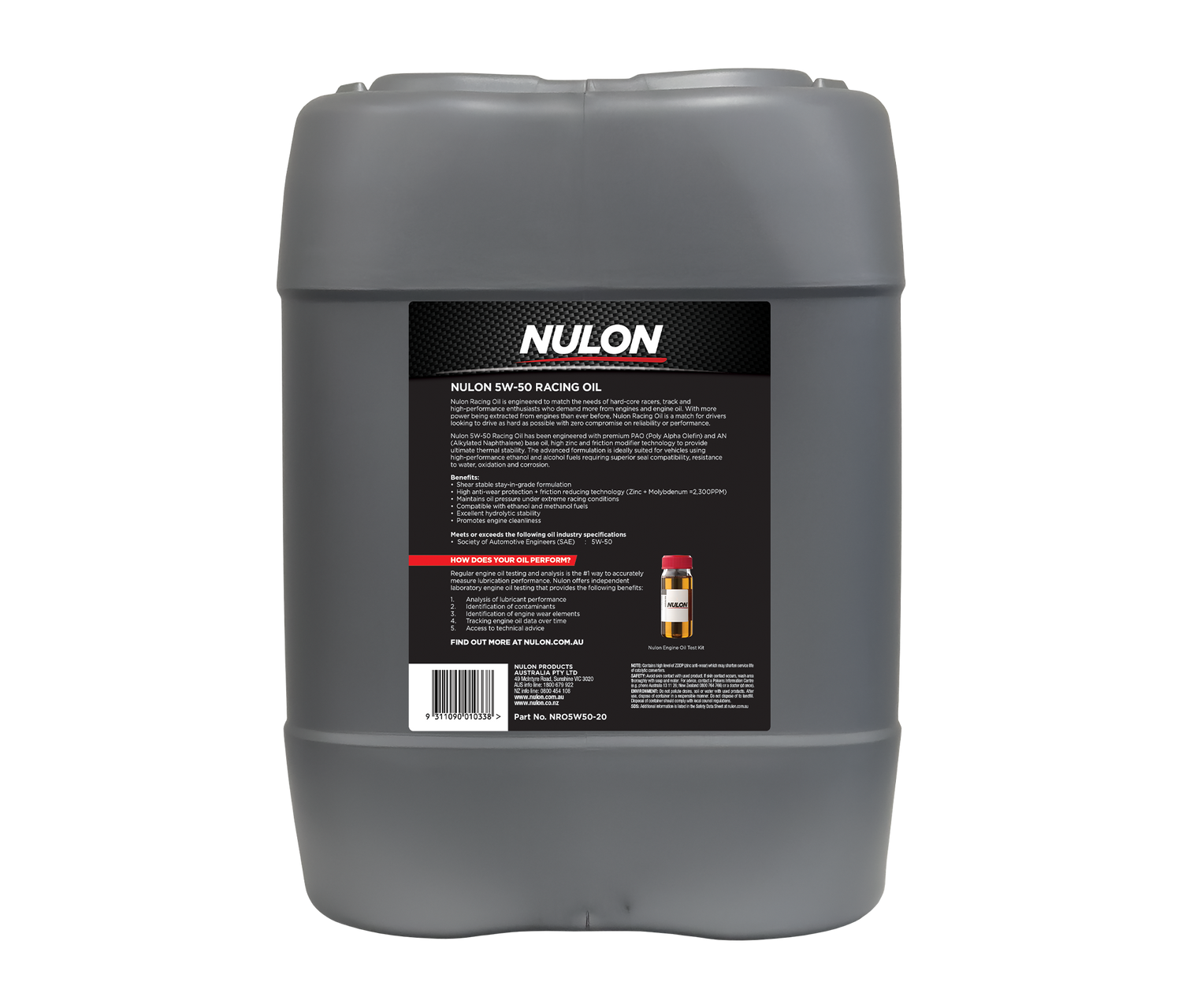 Full Synthetic 5W-50 Racing Oil - Nulon