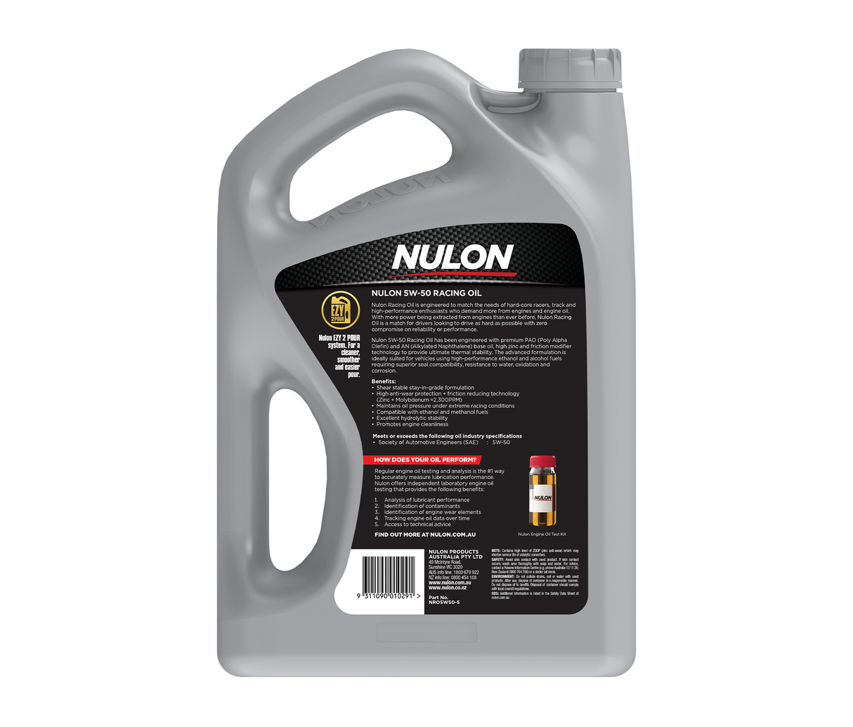 Full Synthetic 5W-50 Racing Oil - Nulon