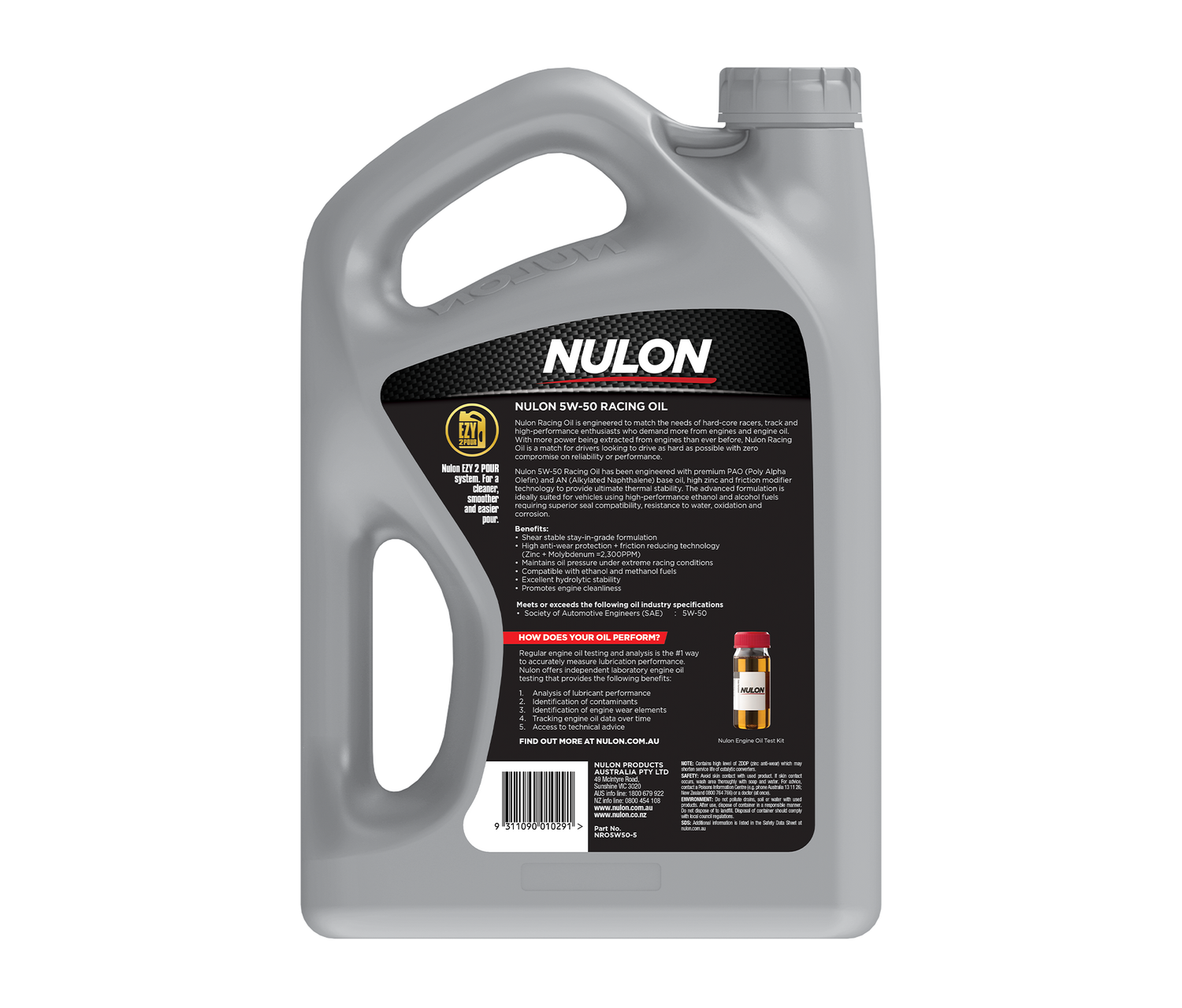 Full Synthetic 5W-50 Racing Oil - Nulon