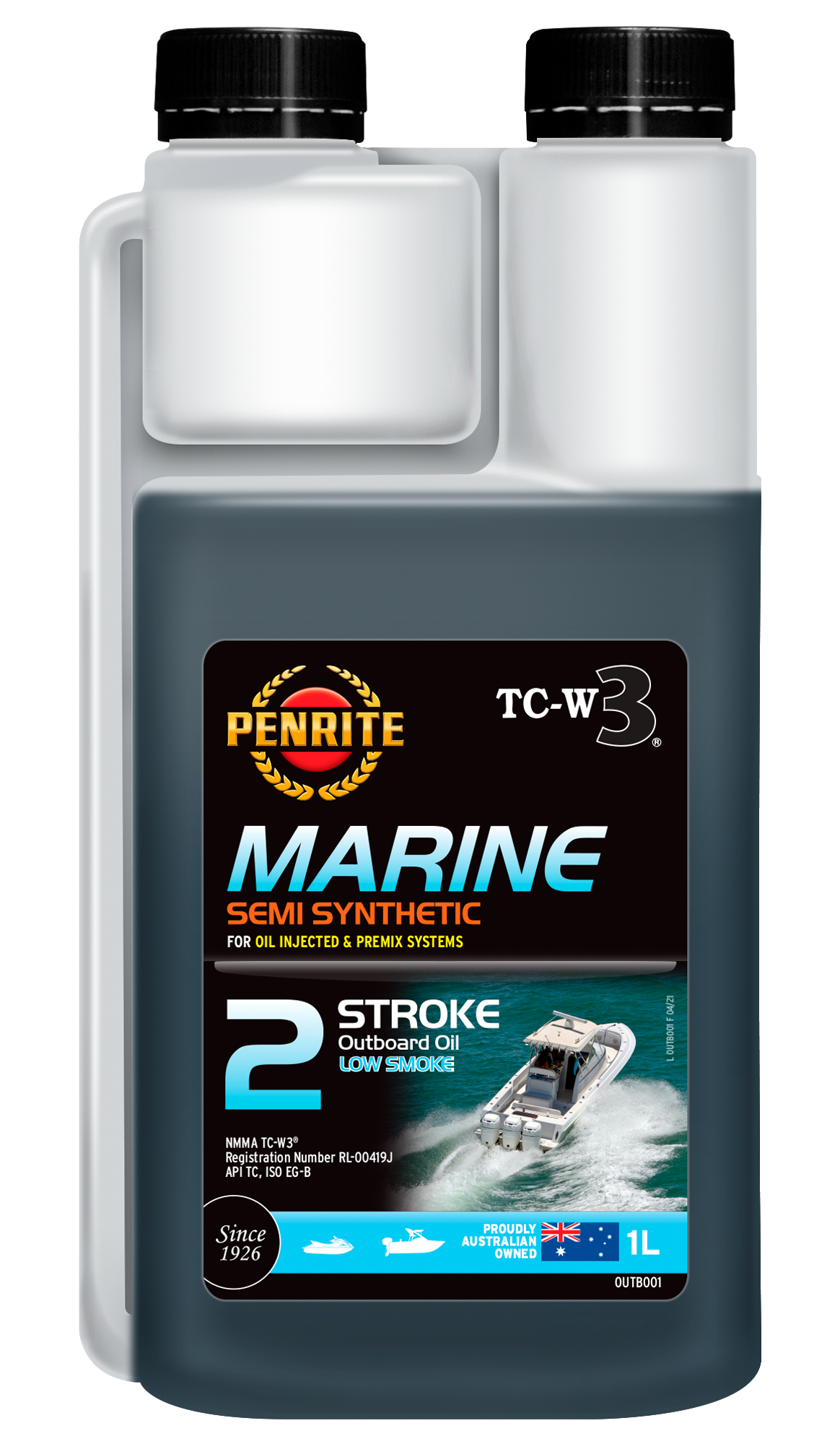 Marine Outboard 2 Stroke Oil (Semi Syn) - Penrite 1L