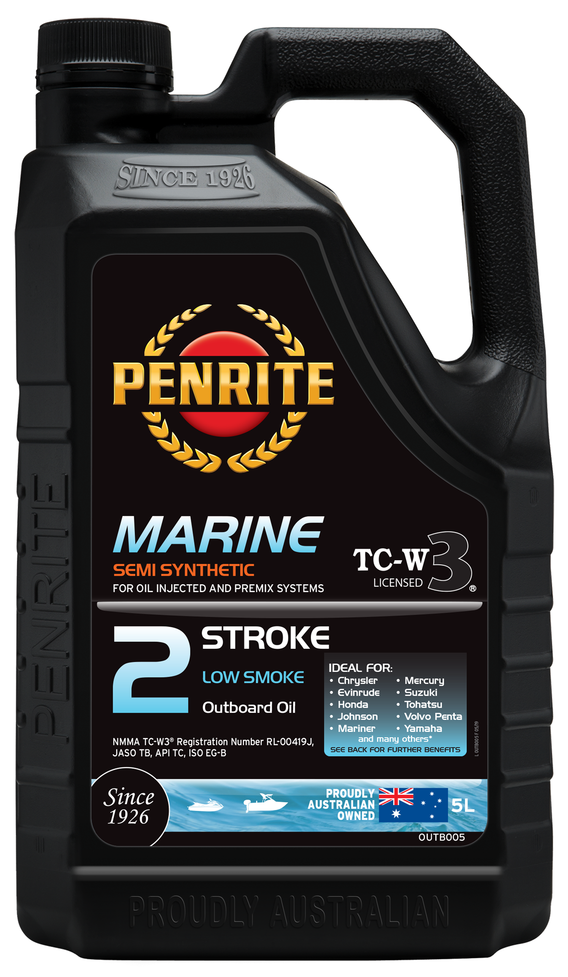 Marine Outboard 2 Stroke Oil (Semi Syn) - Penrite 5L