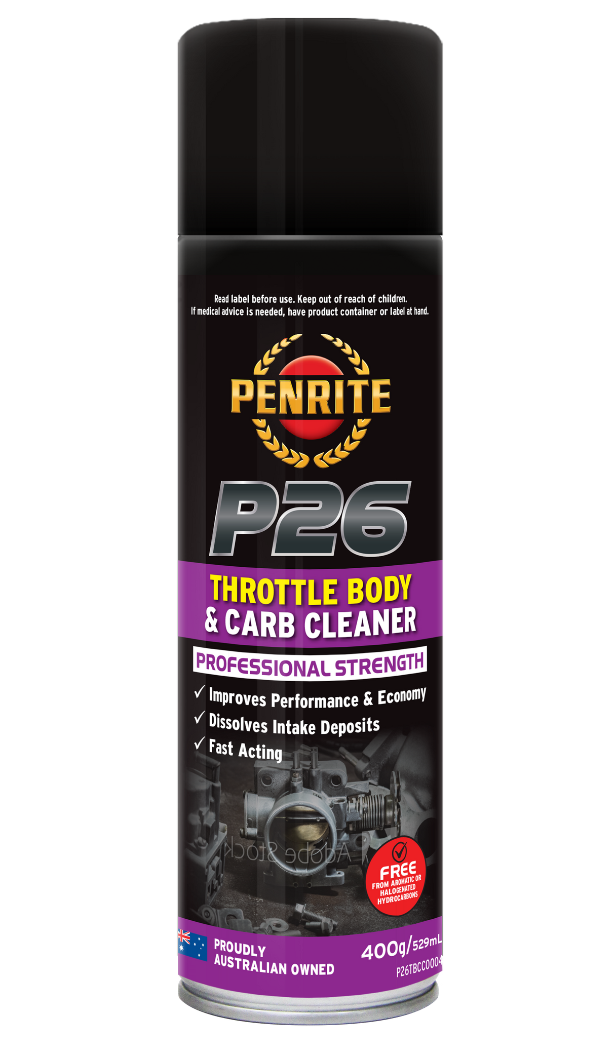 P26 Throttle Body & Carb Cleaner 400gm - Penrite