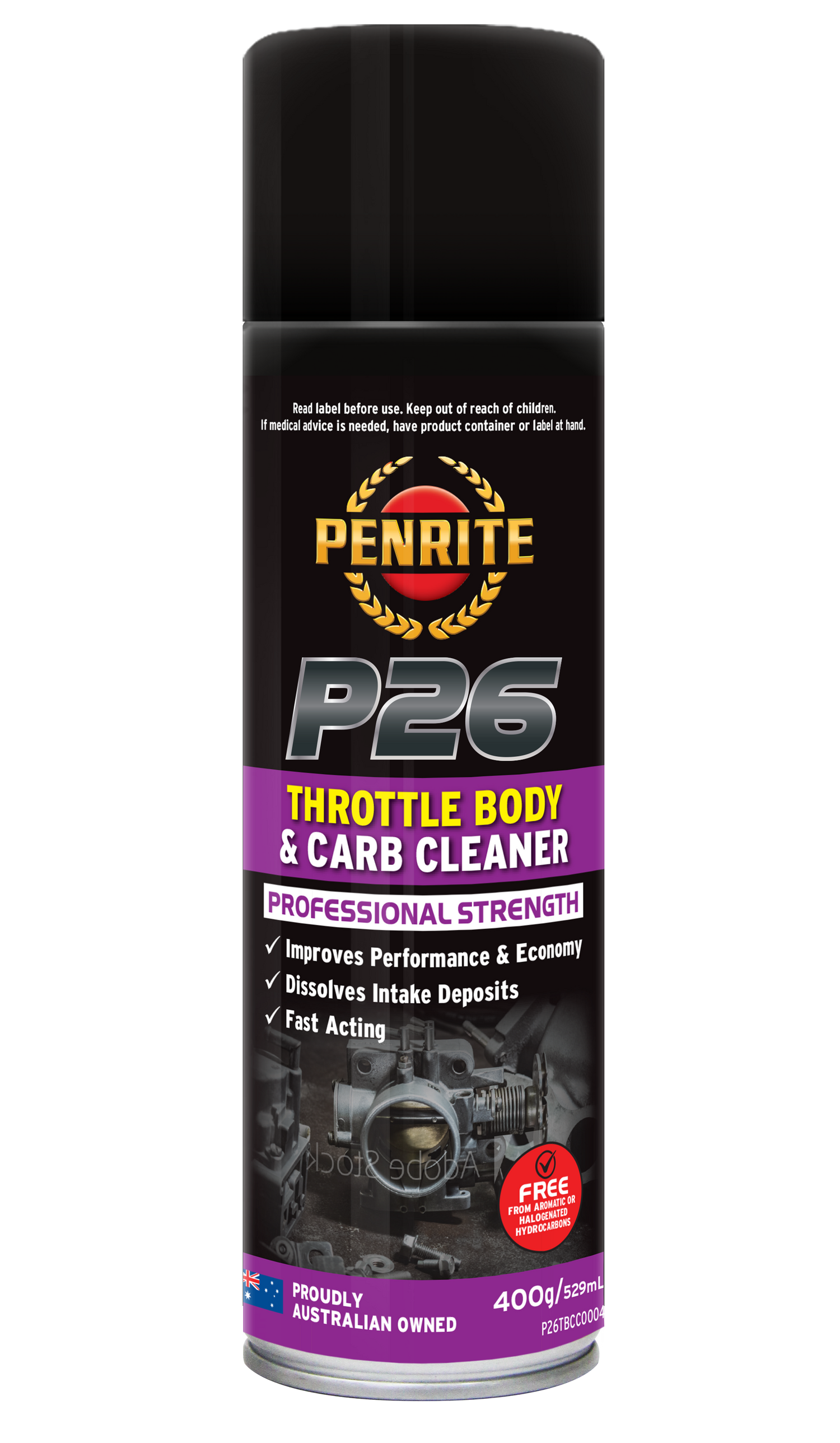 P26 Throttle Body & Carb Cleaner 400gm - Penrite