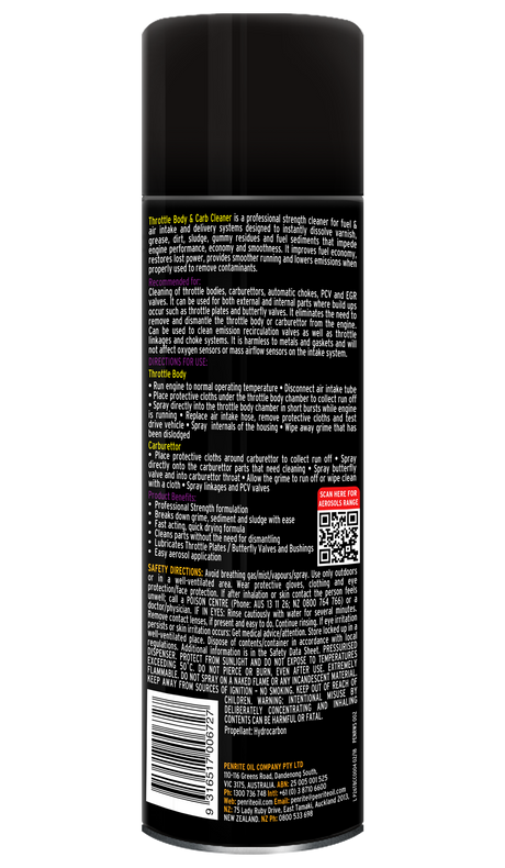 P26 Throttle Body & Carb Cleaner 400gm - Penrite