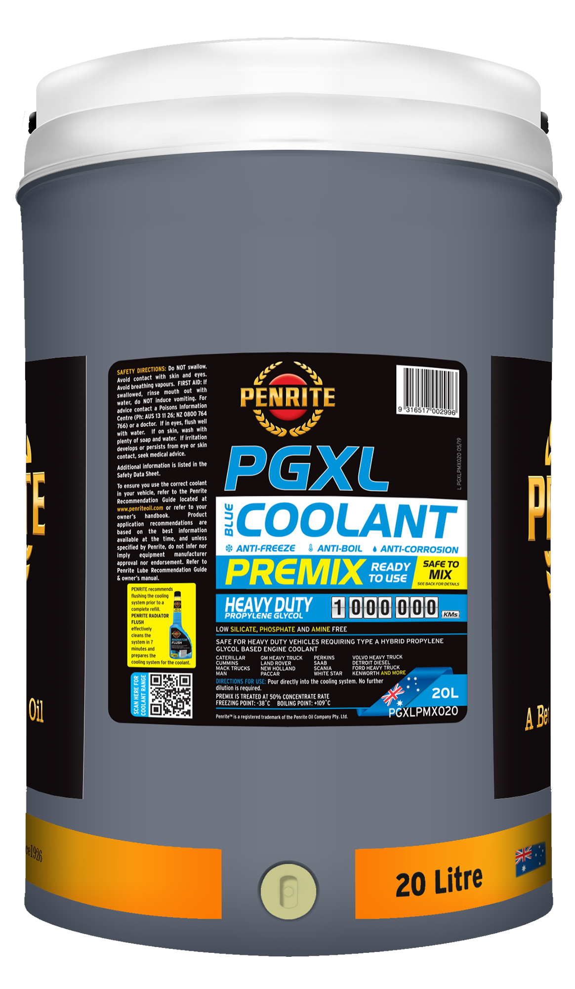PGXL Coolant Premix 20L - Penrite