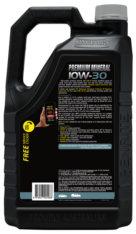 Premium Mineral 10W-30 5L - Penrite