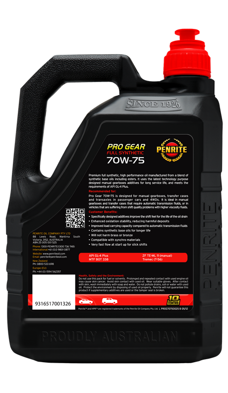 PRO GEAR 70W-75 (FULL SYN) - Penrite