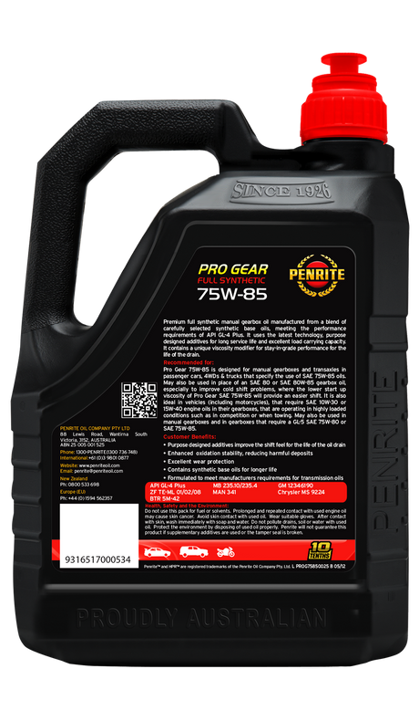 PRO GEAR 75W-85 (FULL SYN) - Penrite