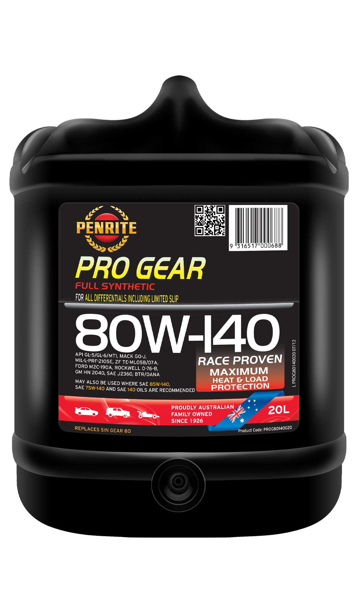 PRO GEAR 80W-140 (FULL SYN) - Penrite