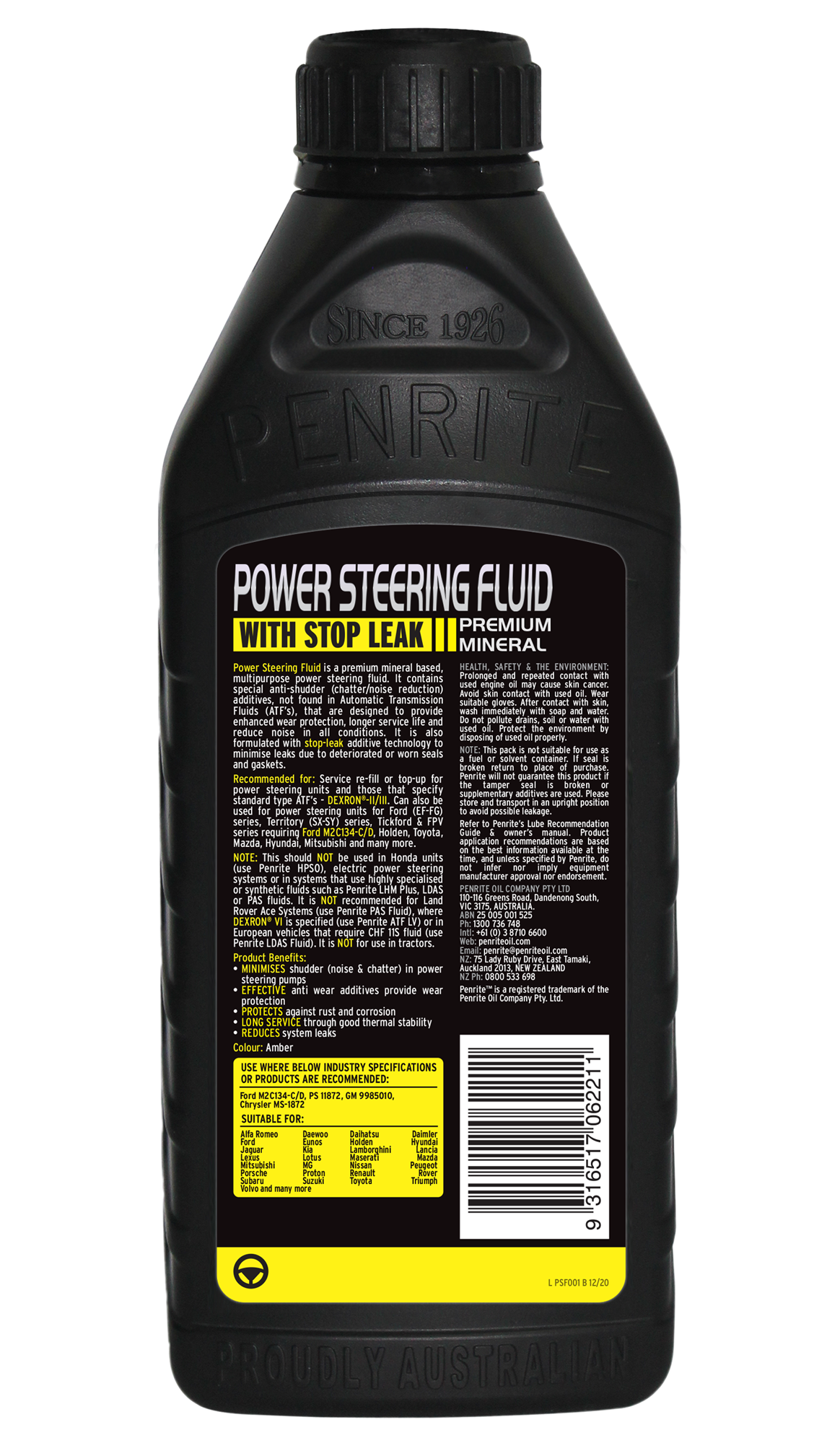 Power Steering Fluid - Penrite