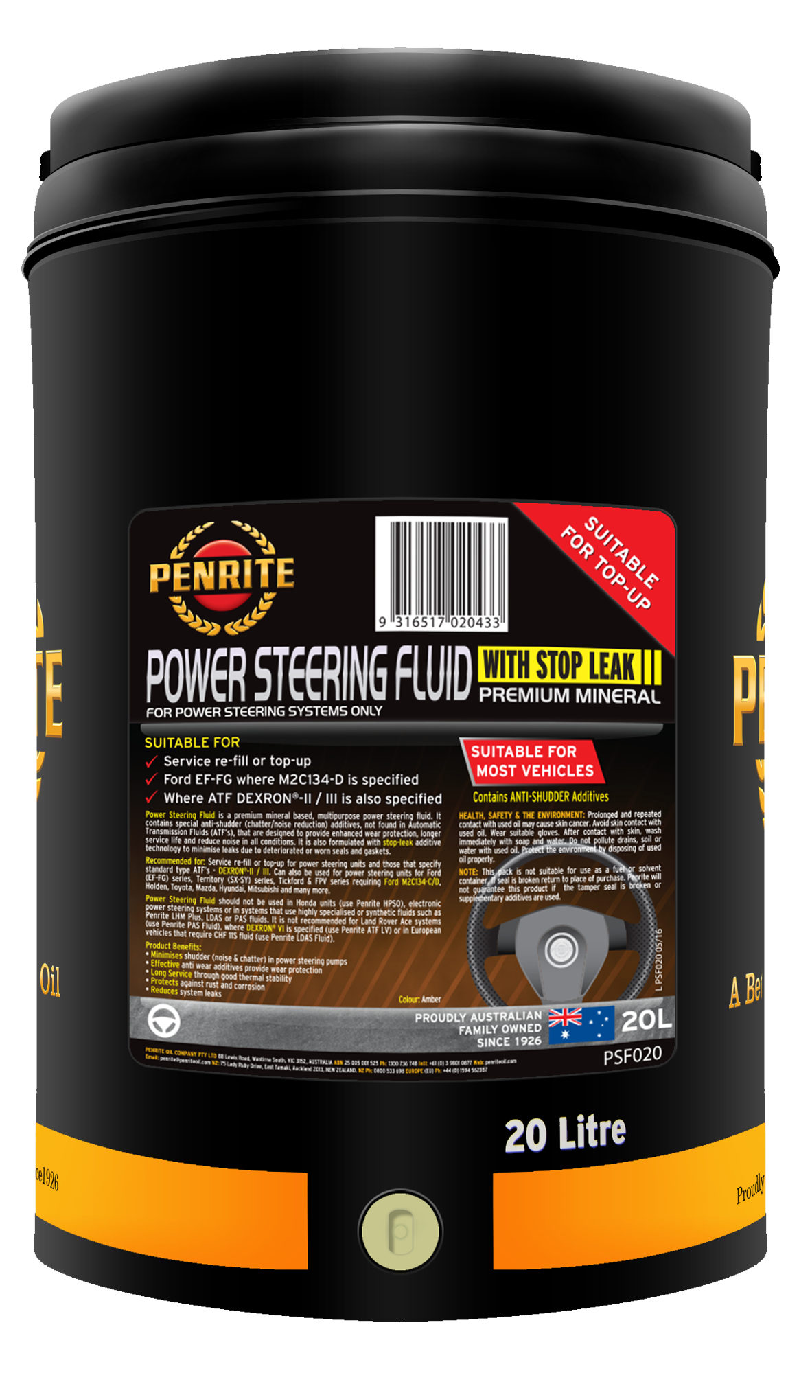 Power Steering Fluid - Penrite 20L