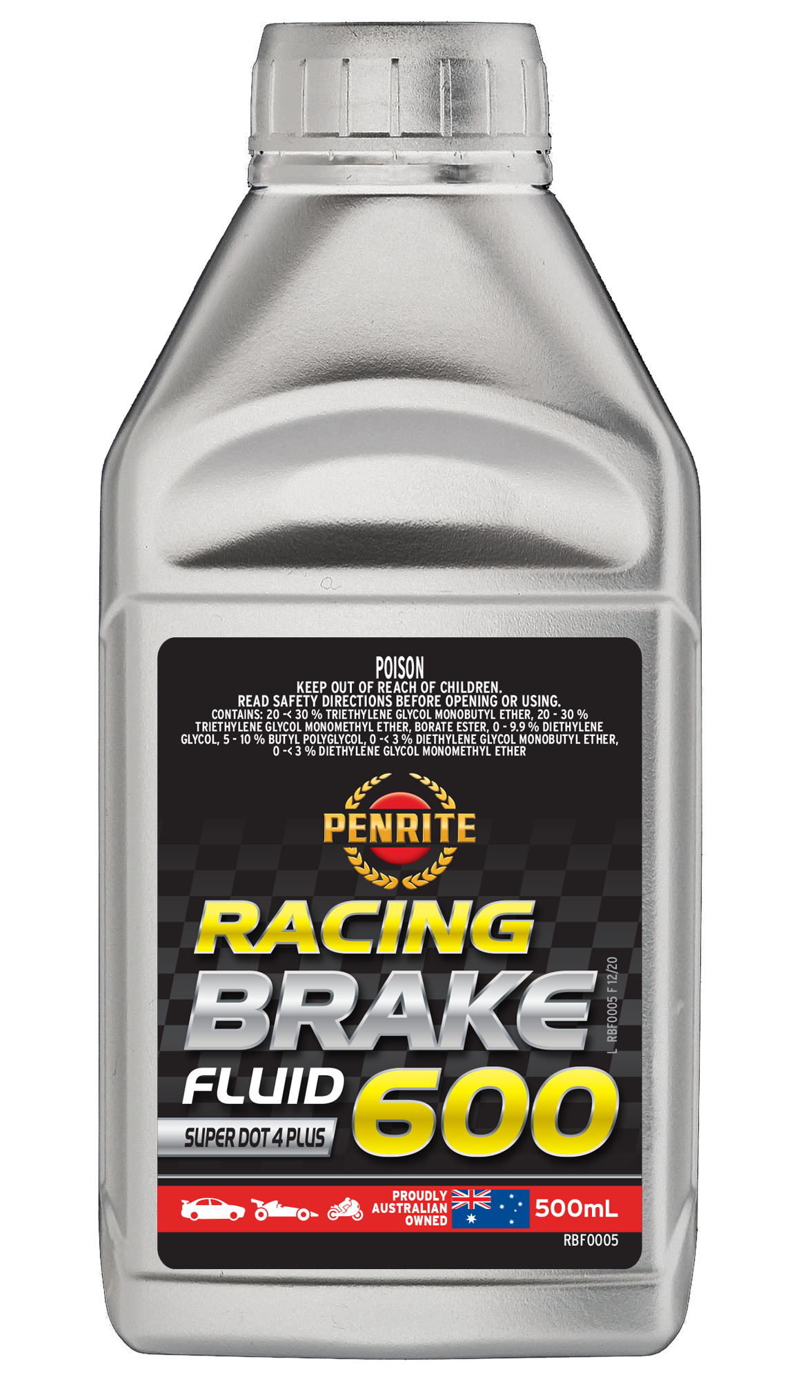 Racing Brake Fluid 600 500ml - Penrite | Universal Auto Spares