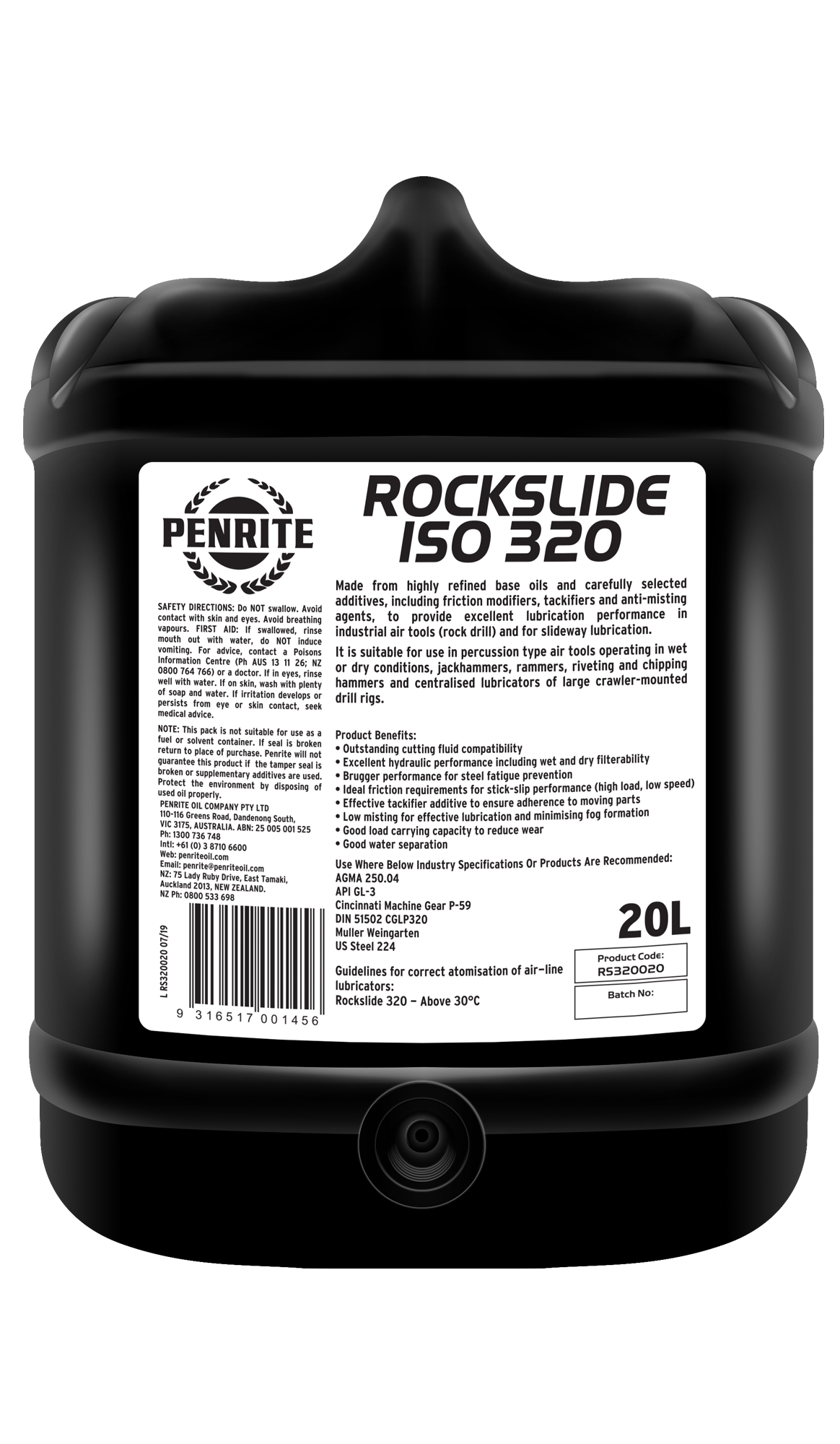 Rockslide ISO 320 20L - Penrite