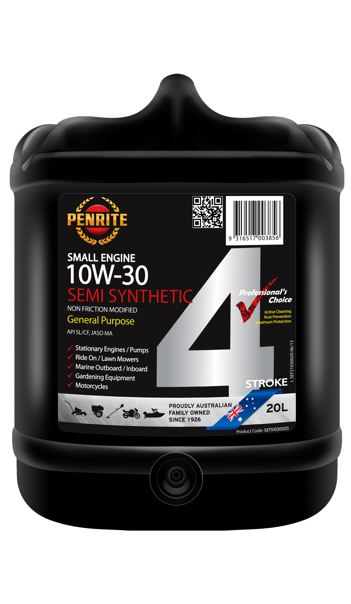 Small Engine 4 Stroke 10W-30 (Semi Syn) - Penrite 20L