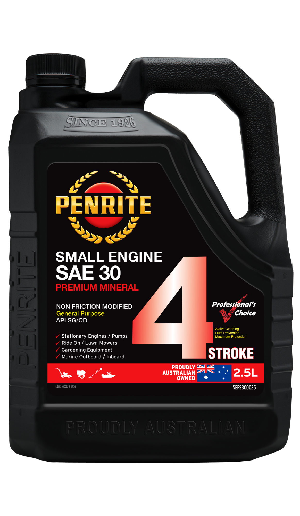 Small Engine 4 Stroke SAE 30 (Mineral) - Penrite 2.5L