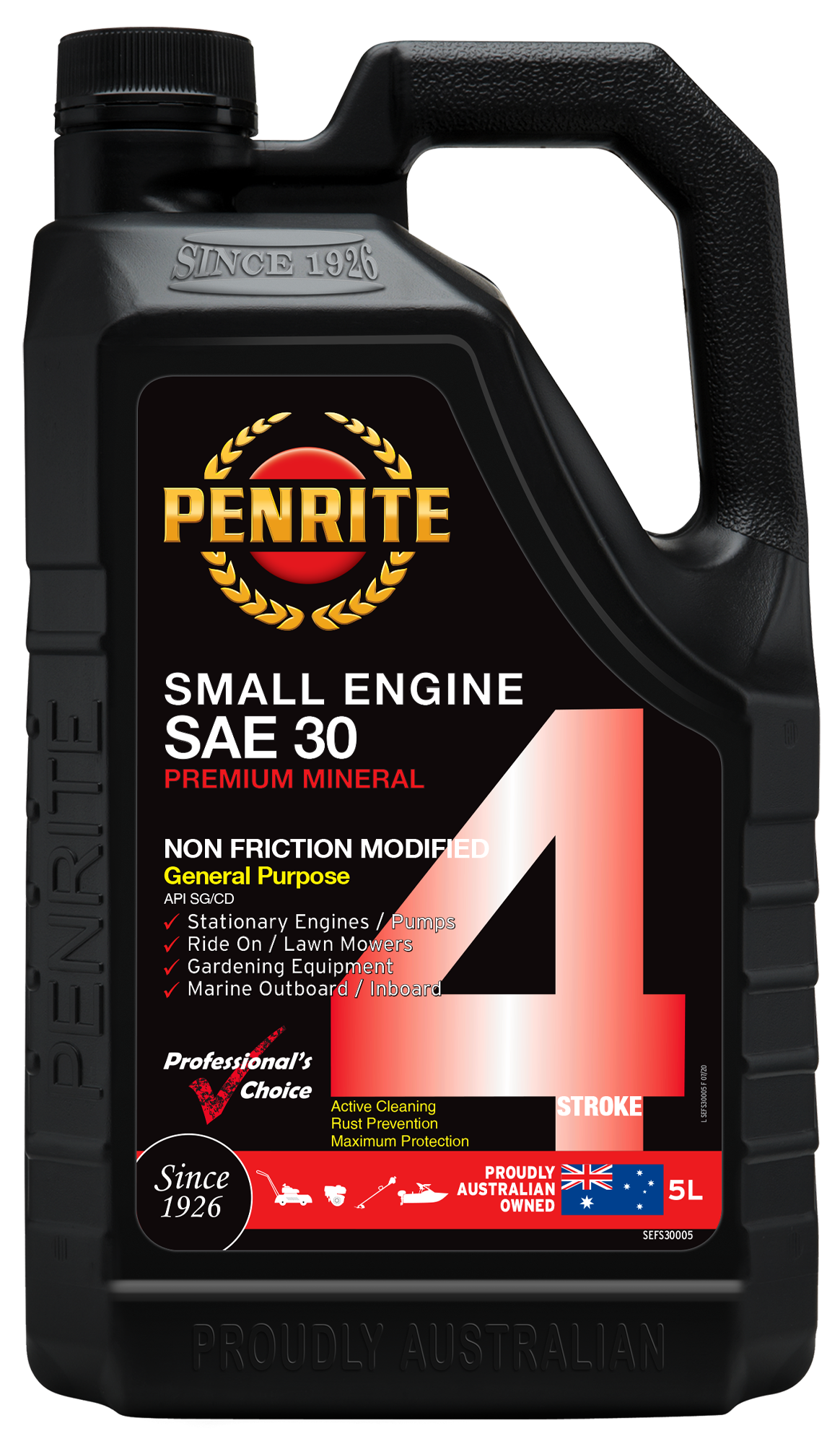 Small Engine 4 Stroke SAE 30 (Mineral) - Penrite 5L