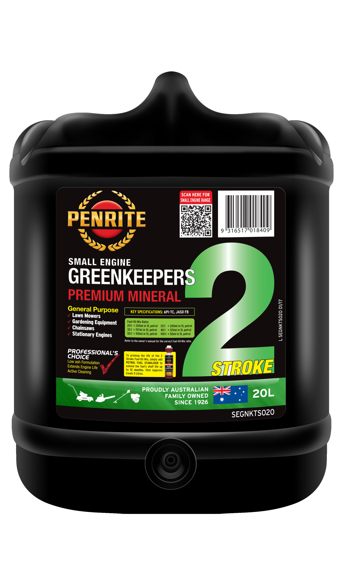 Greenkeepers 2 Stroke Oil (Mineral) - Penrite 20L