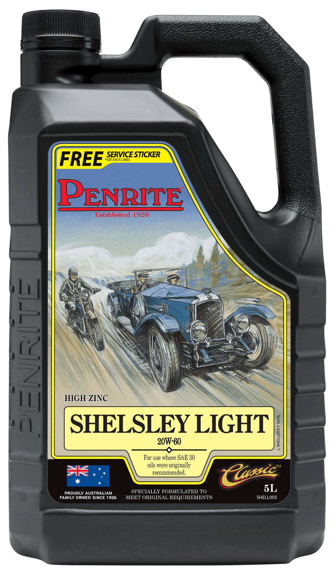 Shelsley Light 20W-60 (Mineral) 5L - Penrite