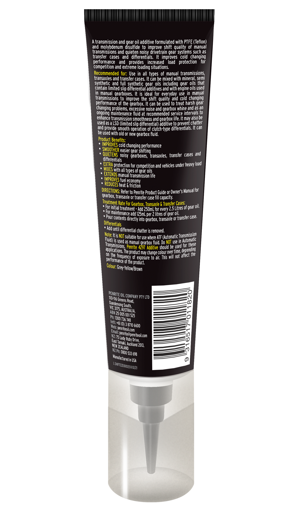 Shift EZE Full Synthetic Gearbox and Differential Additive - Penrite