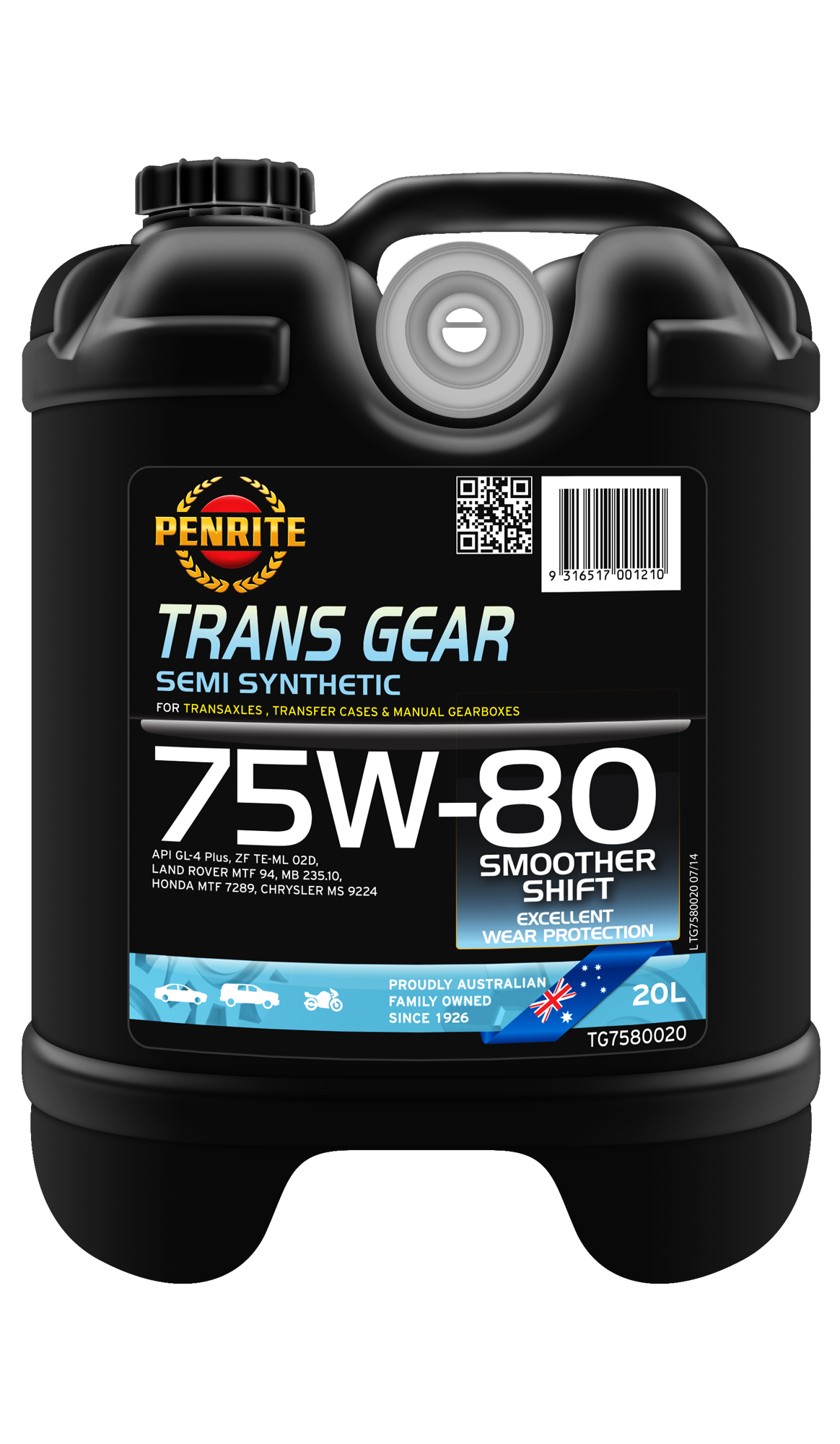 TRANS GEAR 75W-80 (SEMI SYN) - Penrite 20L